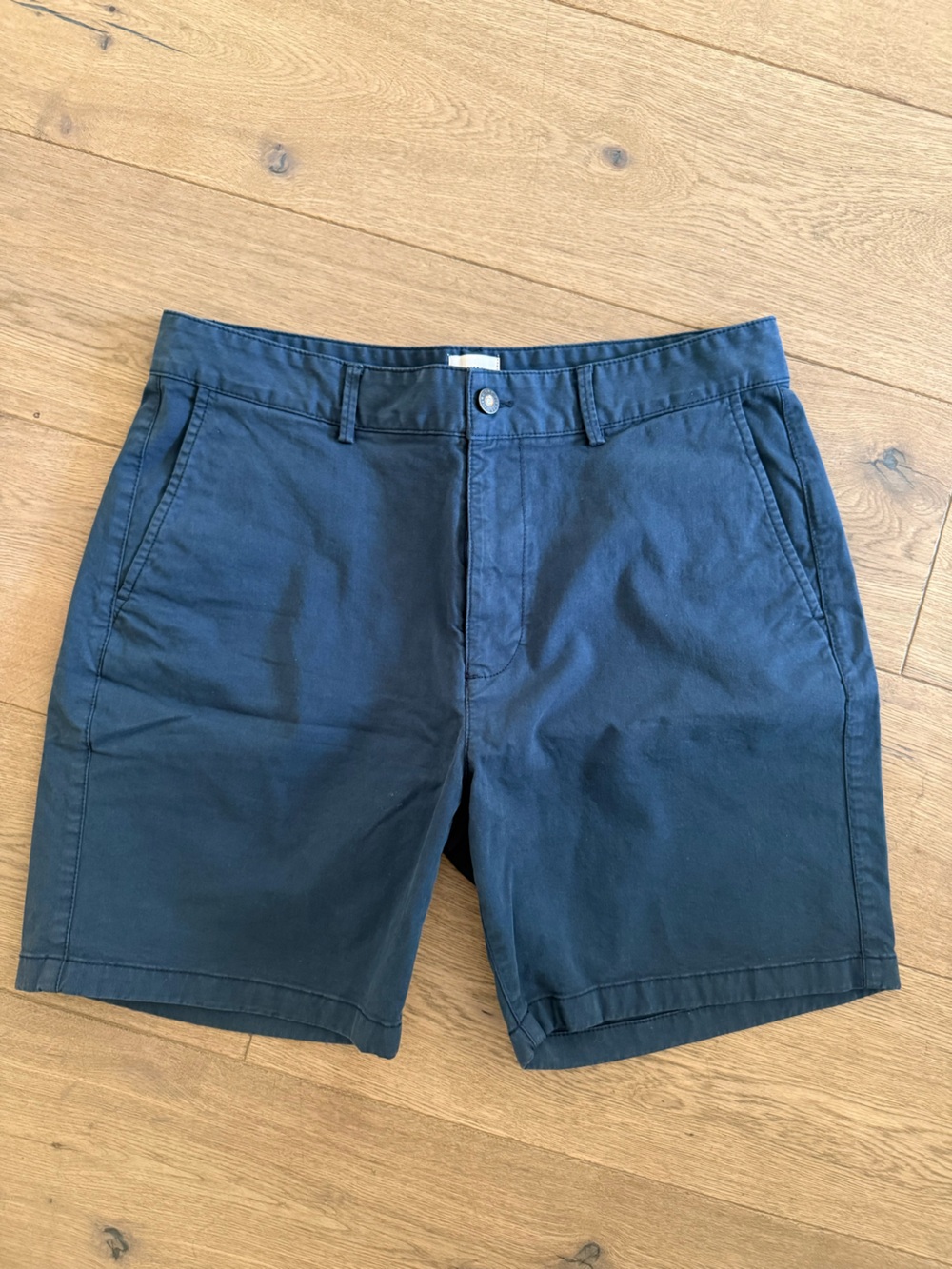 Men's Flat Front Chino Shorts in Dark Navy